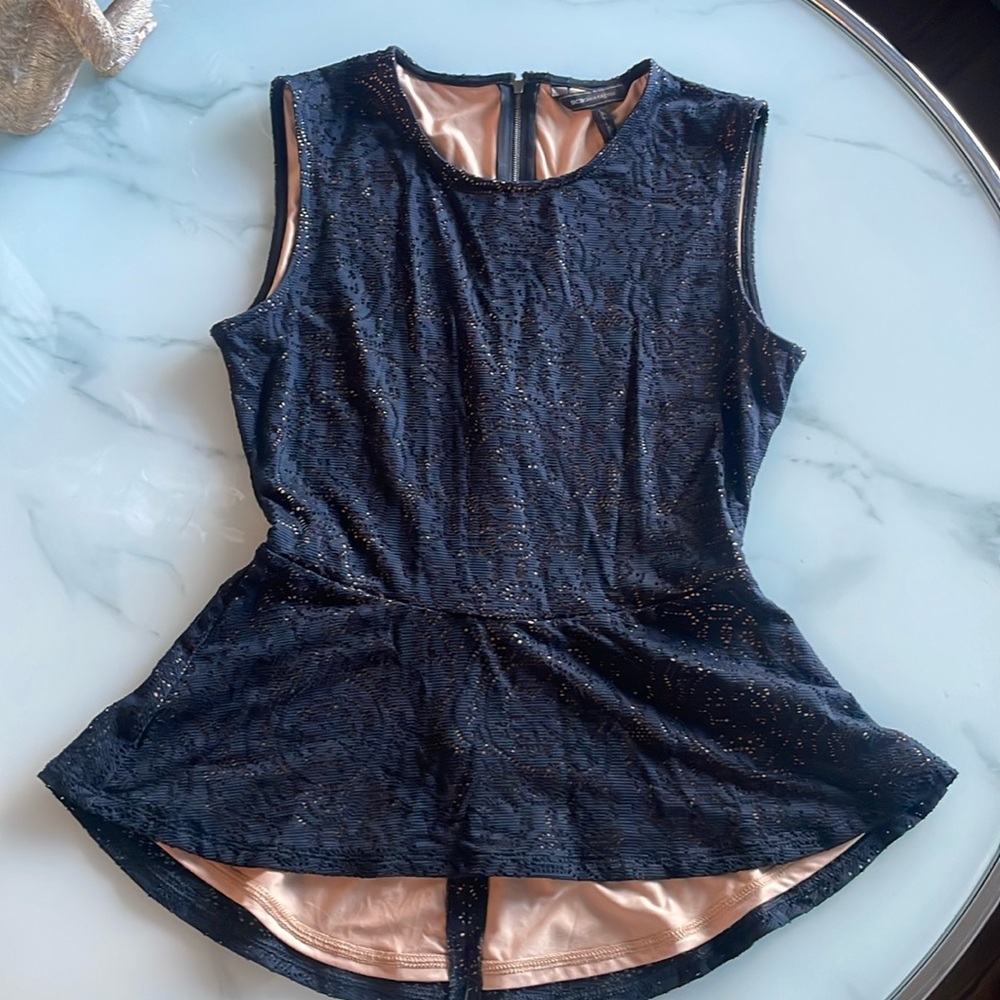 BCBG "Lyna" Lace black top size XS